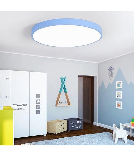 PLAFONIERA LED 70W ROTONDA LAMPADA BLU/CELESTE LUCE NATURALE 02645