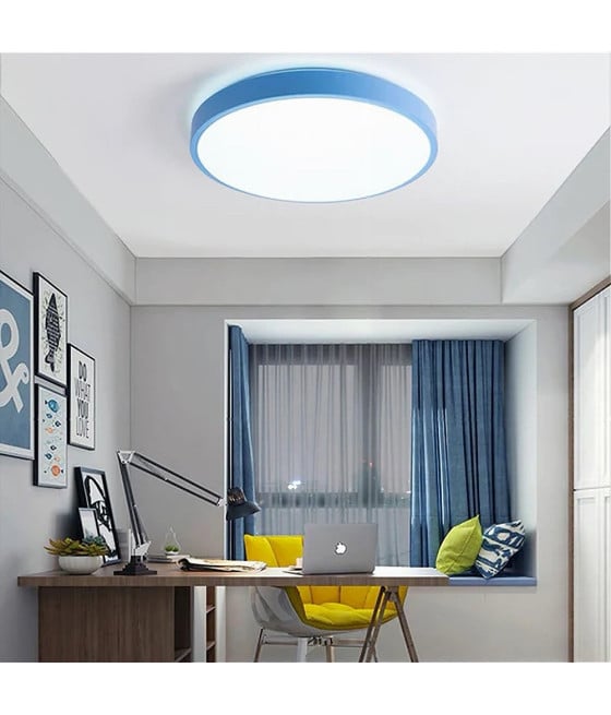 PLAFONIERA LED 70W ROTONDA LAMPADA BLU/CELESTE LUCE NATURALE 02645