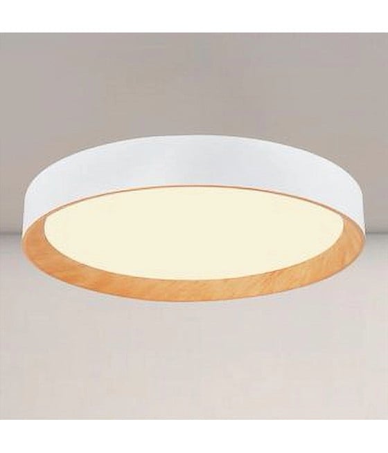 PLAFONIERA LED 68W ROTONDA BIANCO VENATURE LEGNO LUCE 4000K 32798
