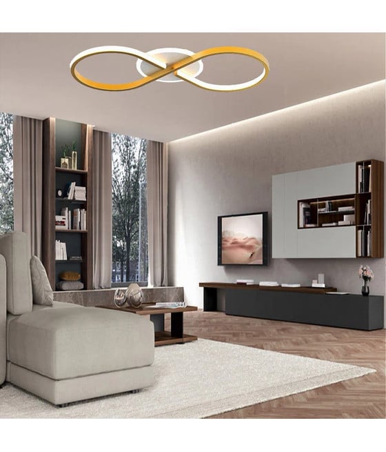 PLAFONIERA LED 22W INTRECCIATO INFINITO ORO LUCE 6500K 71323