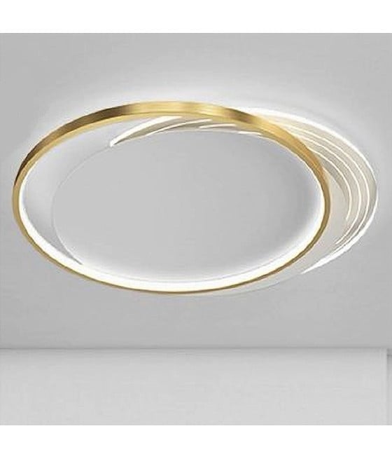 PLAFONIERA LED 30W CERCHIO ORO LAMPADARIO LUCE FREDDA 70722