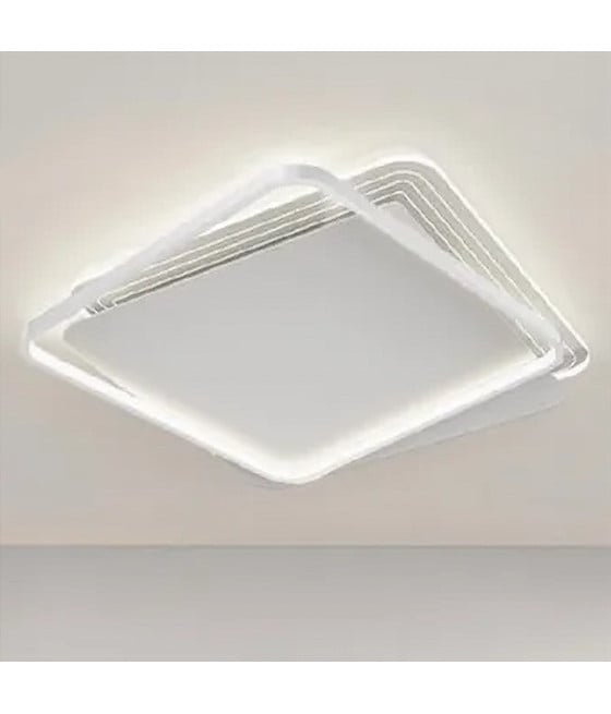 PLAFONIERA LED 35W QUADRATA BIANCO LAMPADARIO LUCE NATURALE 70692