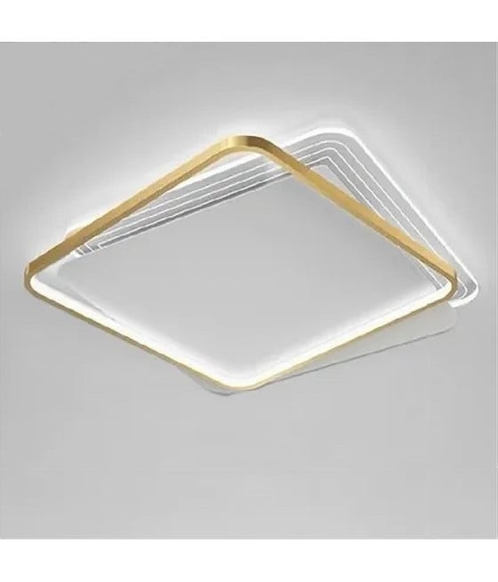 PLAFONIERA LED 35W QUADRATA ORO LAMPADARIO LUCE FREDDA 70746