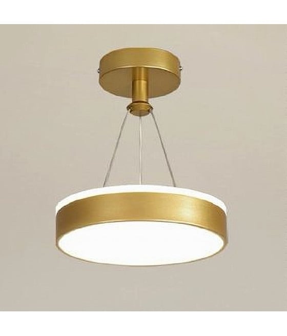 LAMPADARIO LED 24 WATT CERCHIO TONDO ORO DOPPIA LUCE 50520