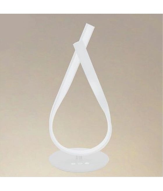 LUME INTRECCIATO LED BIANCO 12W LAMPADA DA TAVOLO DOPPIA LUCE 32705