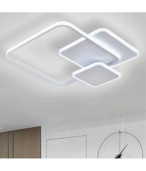 PLAFONIERA LUCE FREDDA LED QUADRATA 50W LAMPADARIO BIANCO 50064