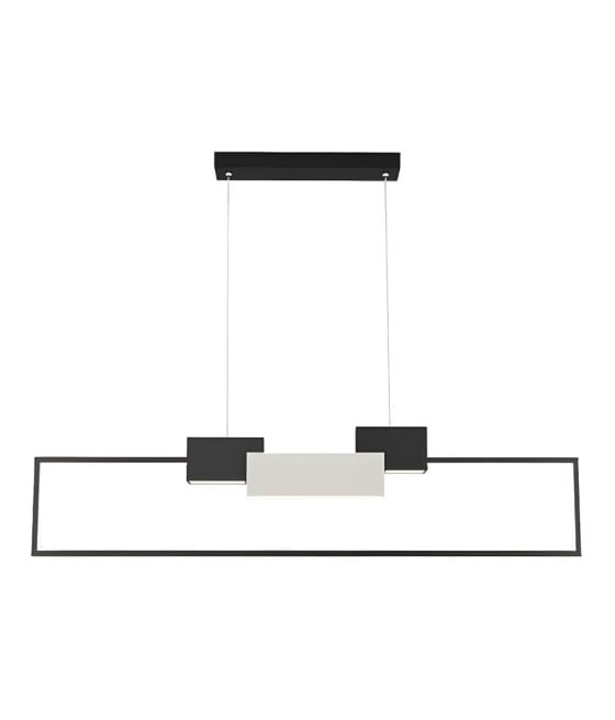 LAMPADARIO LED 36W RETTANGOLARE CON TELECOMANDO NERO 71585