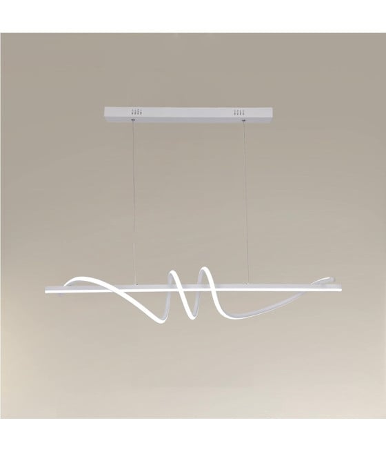 LAMPADARIO LED 65W BIANCO SPIRALE ONDULATO LUCE 4000K 32422