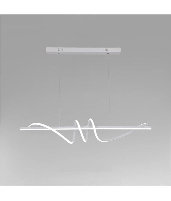 LAMPADARIO LED 65W BIANCO SPIRALE ONDULATO LUCE 6500K ORIZZONTALE 32439