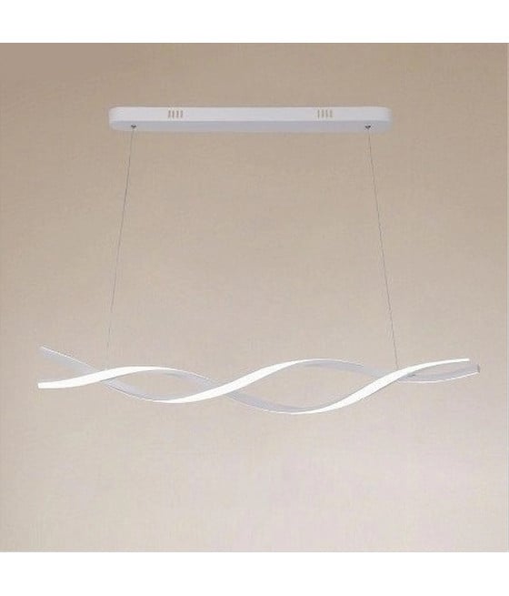 LAMPADARIO LED 48W BIANCO SPIRALE ONDULATO INTRECCIATO LUCE 4000K 32484
