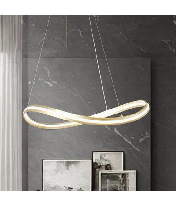 LAMPADARIO LED MODERNO FIOCCO 100W LUCE 4000K 70CM ORO 33412