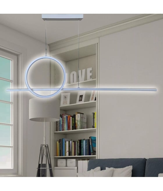 LAMPADARIO LED 48W CERCHIO LINEA BIANCA IP20 LUCE 6500K 33580