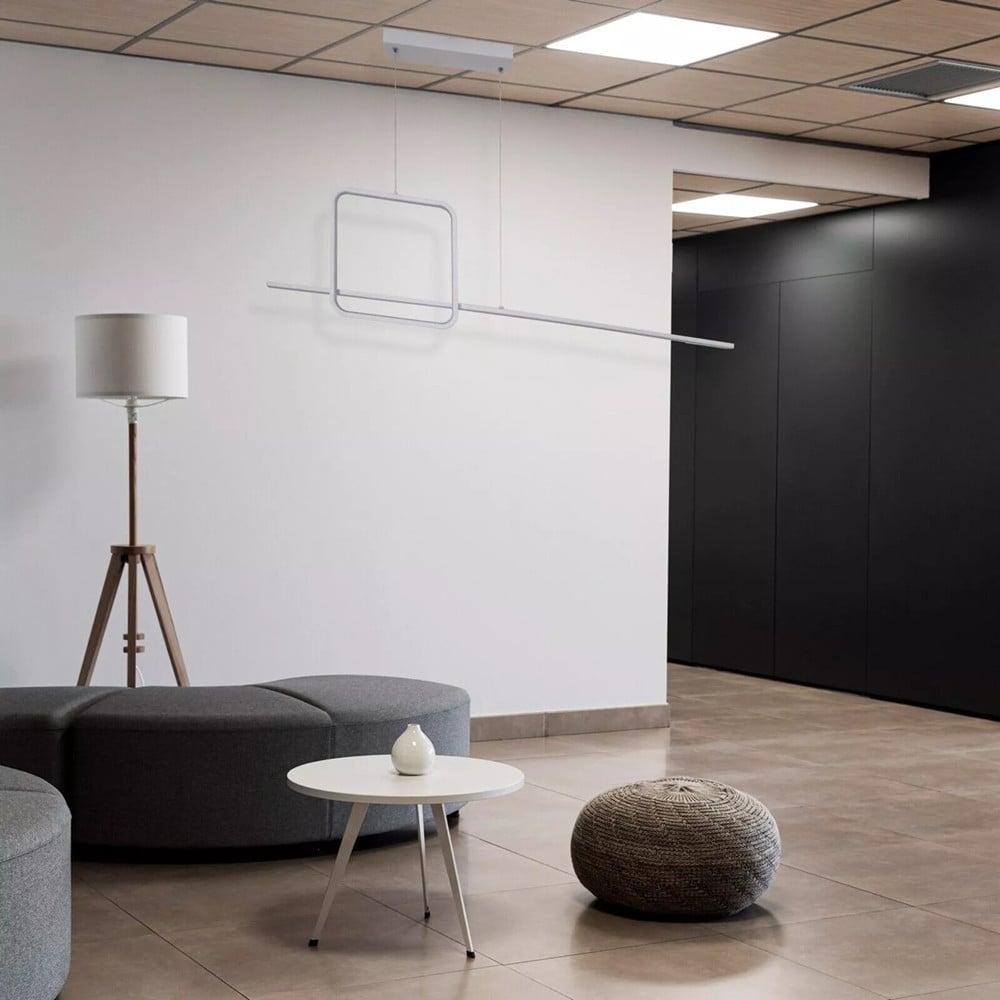 LAMPADARIO LED 48W QUADRATO LINEA BIANCO LUCE 6500K 33542