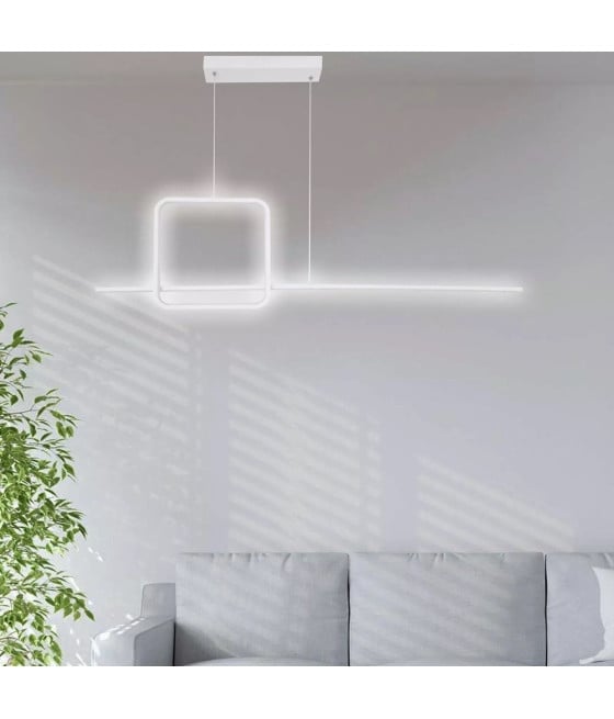 LAMPADARIO LED 48W QUADRATO LINEA BIANCO LUCE 6500K 33542