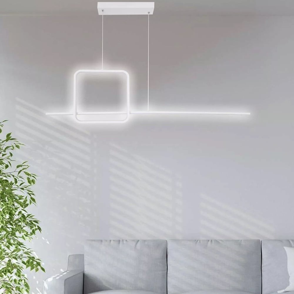 LAMPADARIO LED 48W QUADRATO LINEA BIANCO LUCE 6500K 33542