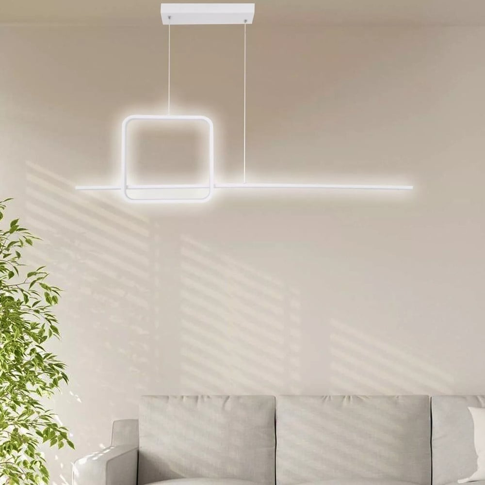 LAMPADARIO LED 48W QUADRATO LINEA BIANCO LUCE 6500K 33542