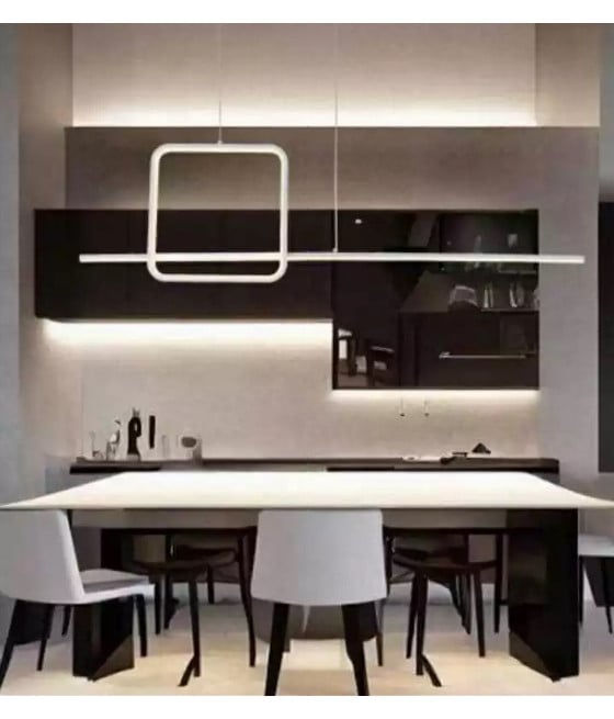 LAMPADARIO LED 48W QUADRATO LINEA BIANCO LUCE 6500K 33542