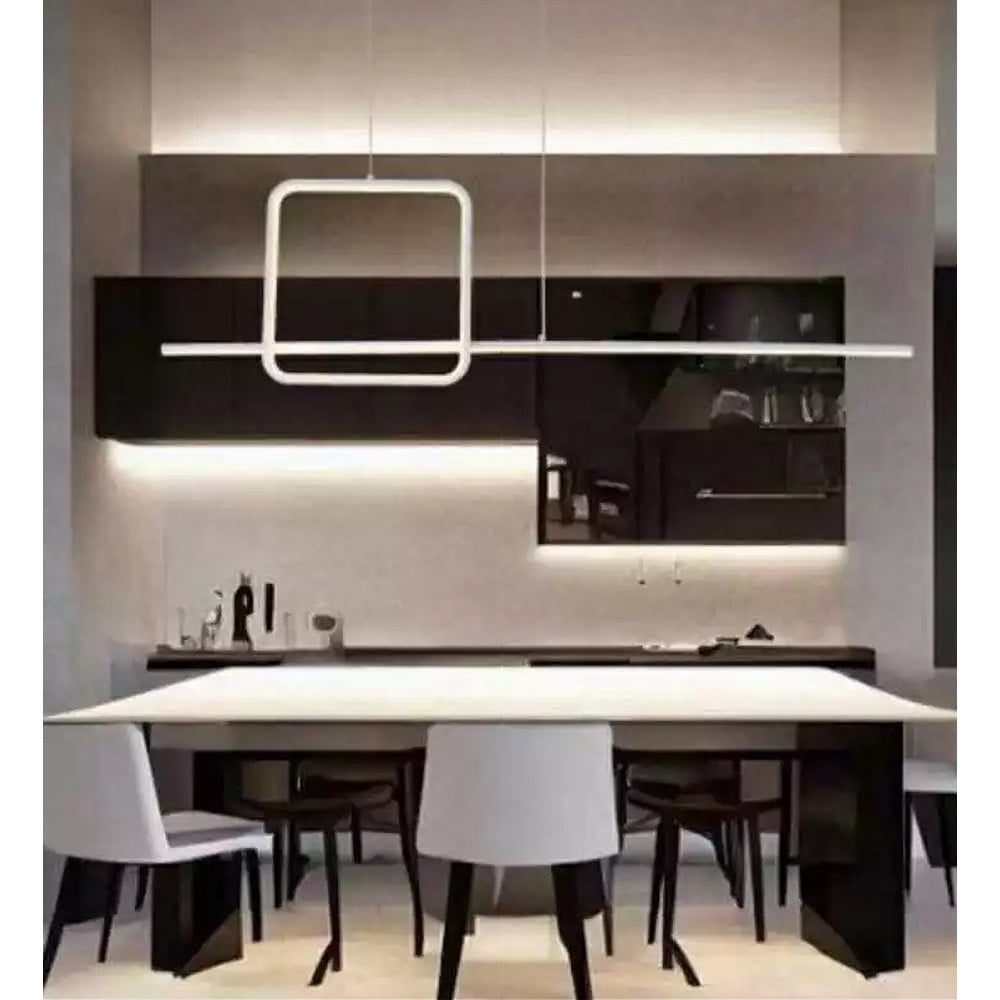 LAMPADARIO LED 48W QUADRATO LINEA BIANCO LUCE 6500K 33542
