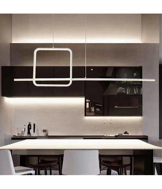 LAMPADARIO LED 48W QUADRATO LINEA BIANCO LUCE 6500K 33542