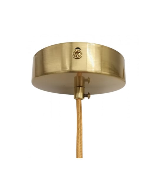 LAMPADARIO ORO CON 6 SFERE BOLLE BIANCHE IN VETRO G9 33726
