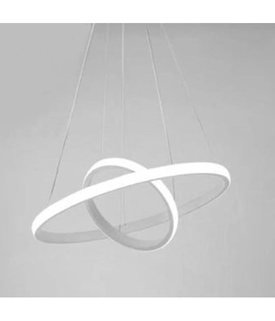 LAMPADARIO LED 60W 2 CERCHI PENDENTE BIANCO LUCE 6500K 50286
