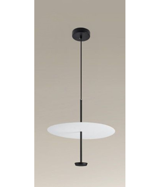 LAMPADARIO LUCE 6500K LED 18W DISCO PIATTO BIANCO NERO 33184
