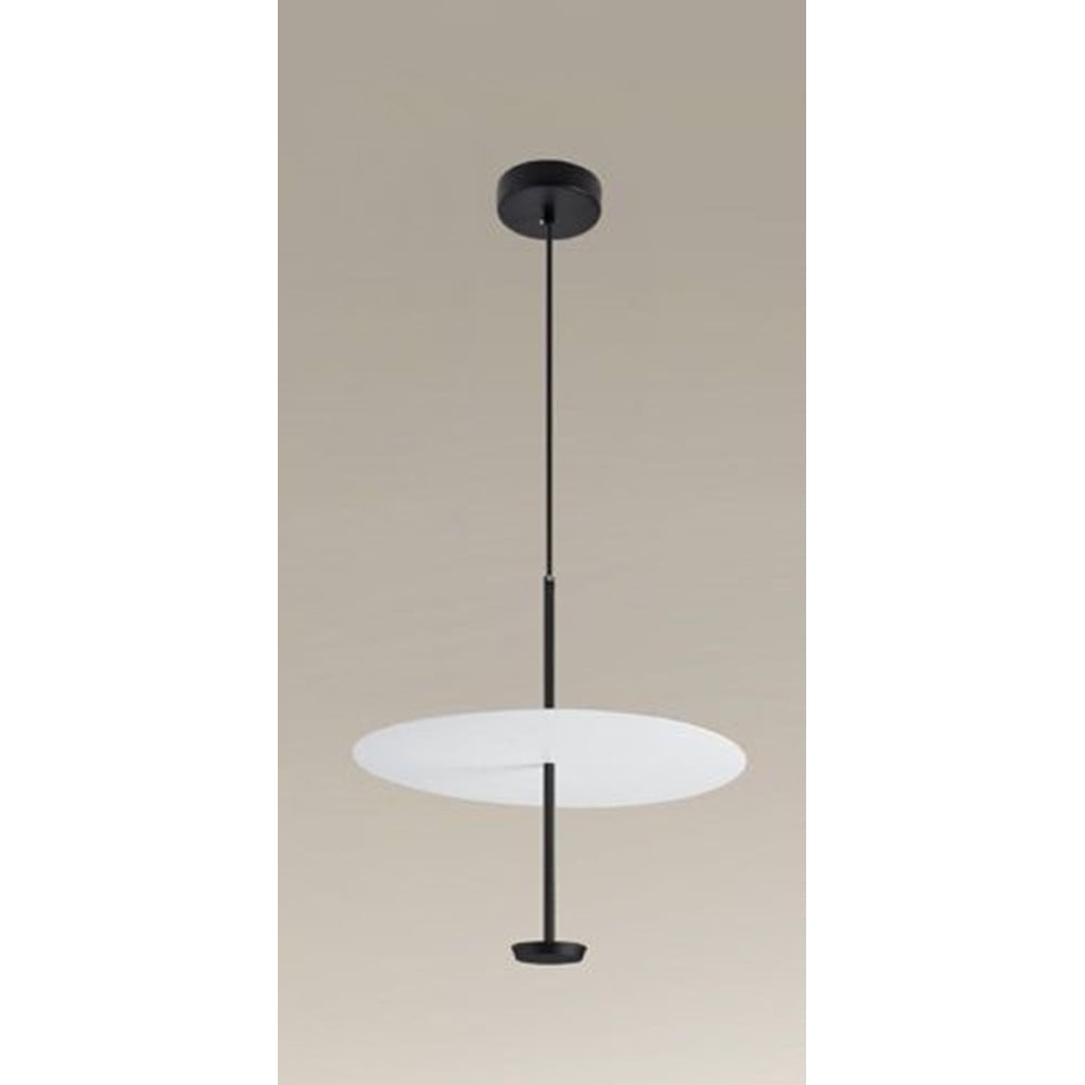 LAMPADARIO LUCE 6500K LED 18W DISCO PIATTO BIANCO NERO 33184