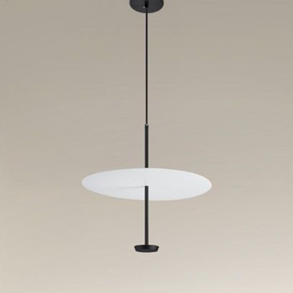 LAMPADARIO LUCE 6500K LED 18W DISCO PIATTO BIANCO NERO 33184