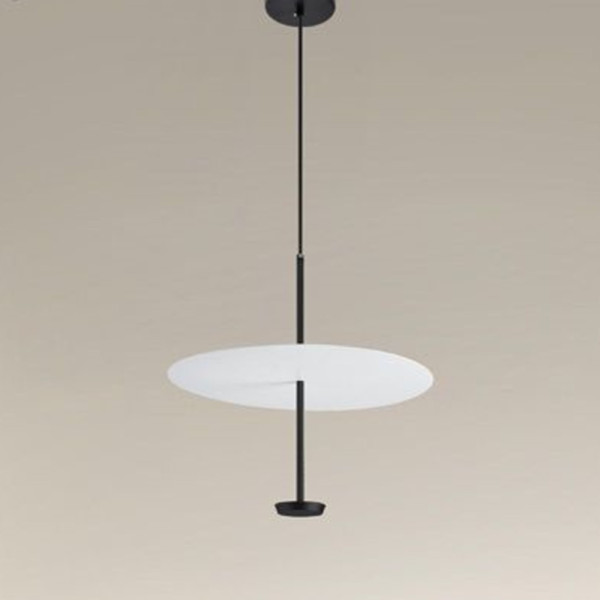 LAMPADARIO LUCE 6500K LED 18W DISCO PIATTO BIANCO NERO 33184