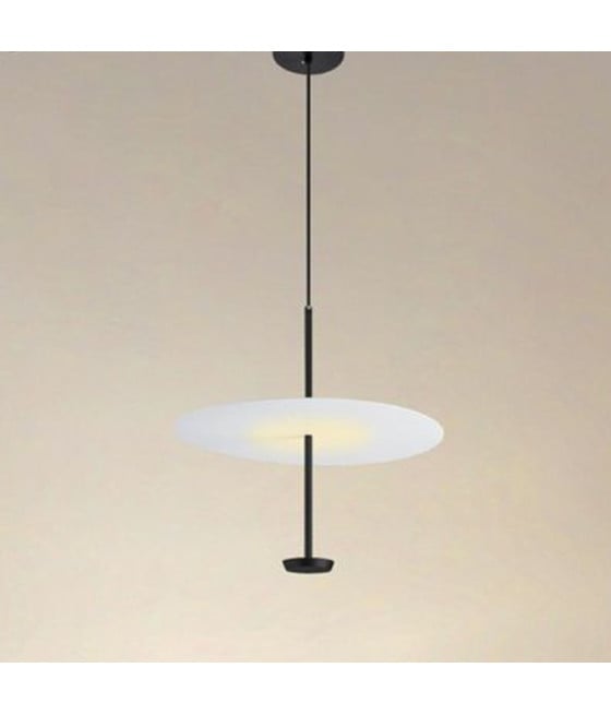 LAMPADARIO LUCE 4000K LED 18W DISCO PIATTO BIANCO NERO 33177