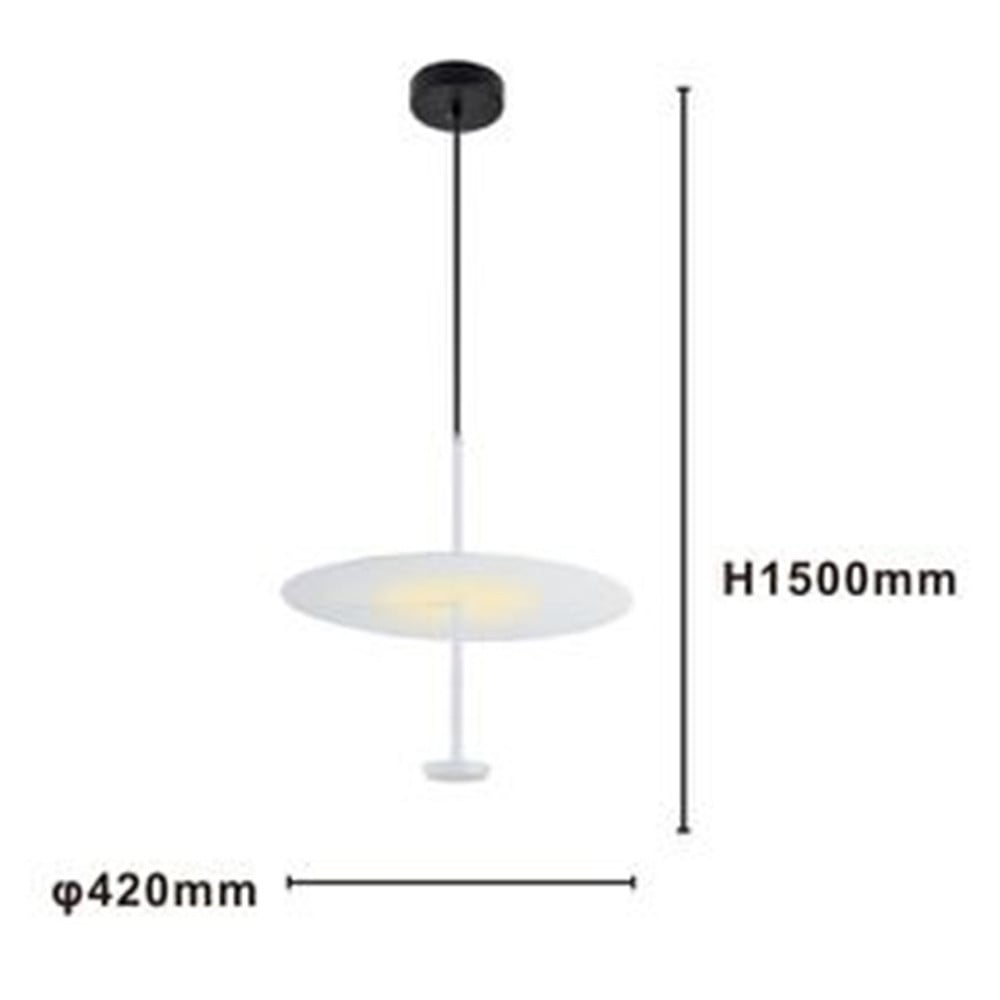LAMPADARIO LUCE 4000K LED 18W DISCO PIATTO BIANCO 33153