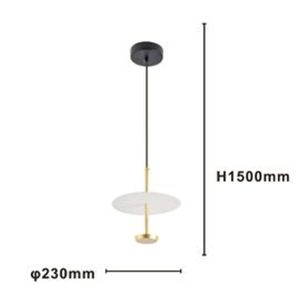 LAMPADARIO LUCE 6500K LED 12W DISCO PIATTO BIANCO ORO 33146