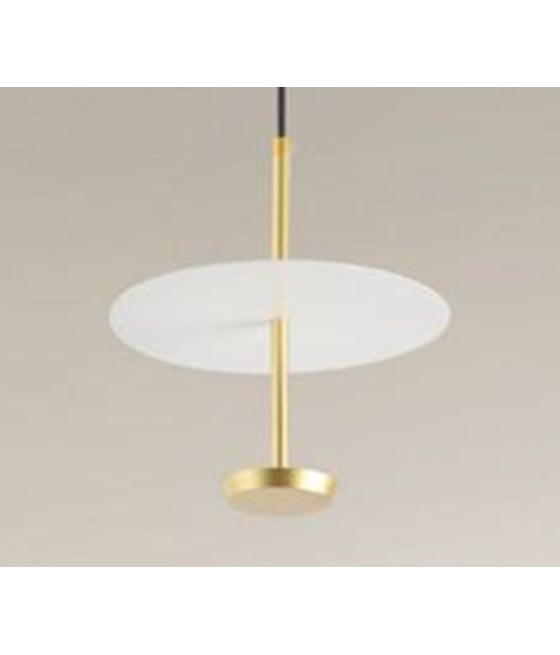LAMPADARIO LUCE 6500K LED 12W DISCO PIATTO BIANCO ORO 33146