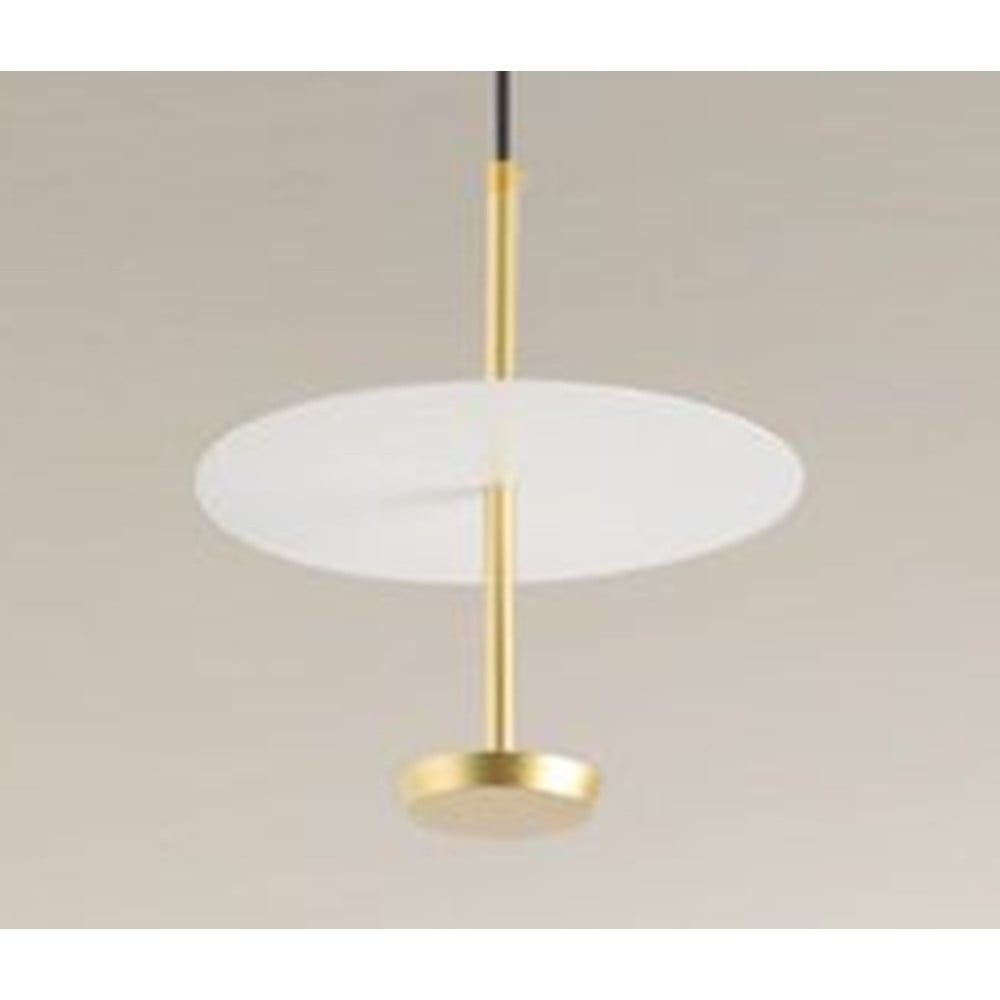 LAMPADARIO LUCE 6500K LED 12W DISCO PIATTO BIANCO ORO 33146
