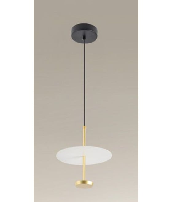 LAMPADARIO LUCE 6500K LED 12W DISCO PIATTO BIANCO ORO 33146