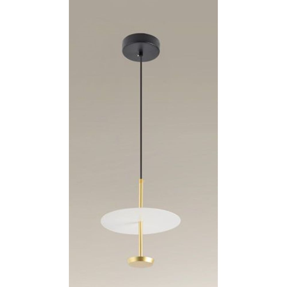 LAMPADARIO LUCE 6500K LED 12W DISCO PIATTO BIANCO ORO 33146