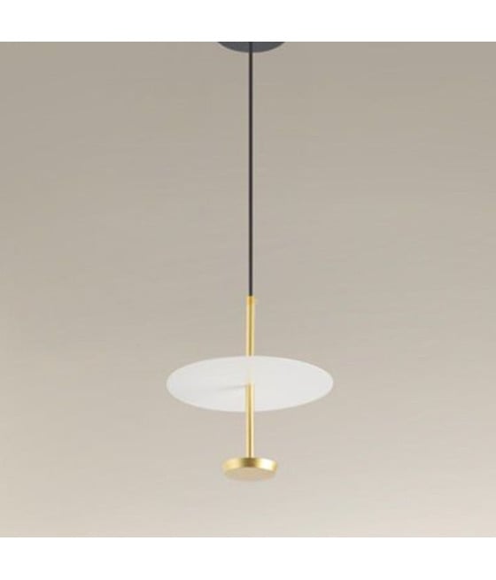 LAMPADARIO LUCE 6500K LED 12W DISCO PIATTO BIANCO ORO 33146