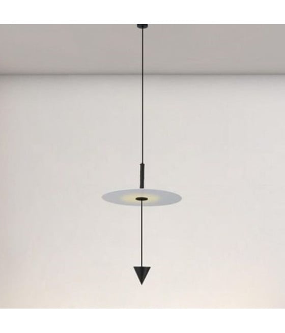 LAMPADARIO 12W LUCE LED 4000K DISCO BIANCO CONO NERO 32996