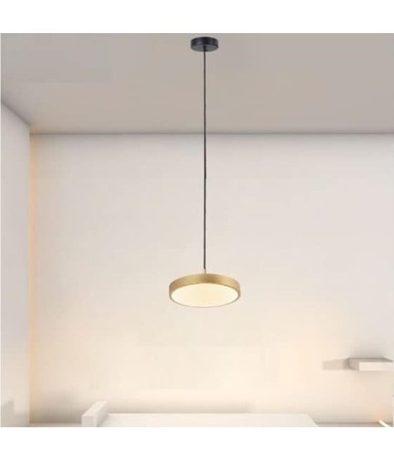 LAMPADARIO LED 40W ORO CERCHIO TONDO LUCE 4000K 32910