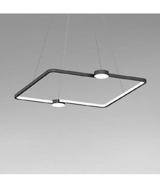 LAMPADARIO LED 30W QUADRATO CON TELECOMANDO NERO 71187