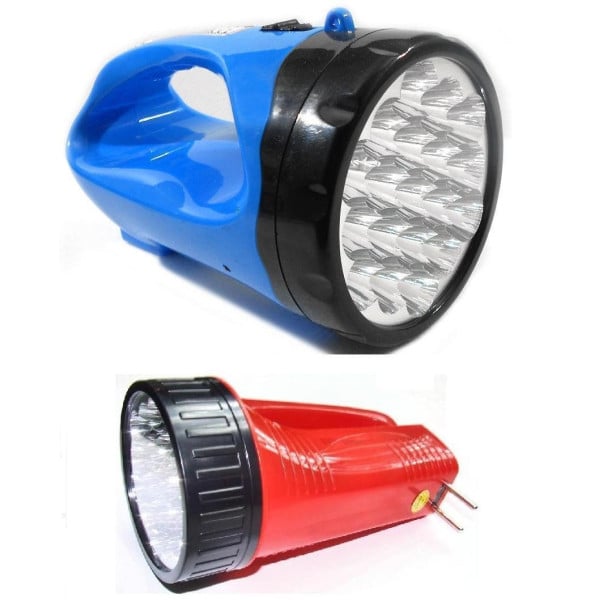 TORCIA 19 LED EMERGENZA RICARICABILE CACCIA PESCA CAMPEGGIO CAMPER AUTO LAMPADA