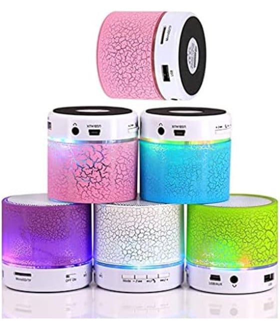 MINI ALTOPARLANTE BLUETOOTH CON LUCE LED USB ADULTI BAMBINI