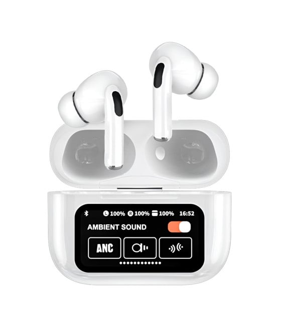 AURICOLARI IN-EAR CUFFIE TWS BLUETOOTH WIRELESS V5.4 CUSTODIA LCD TOUCH SCREEN