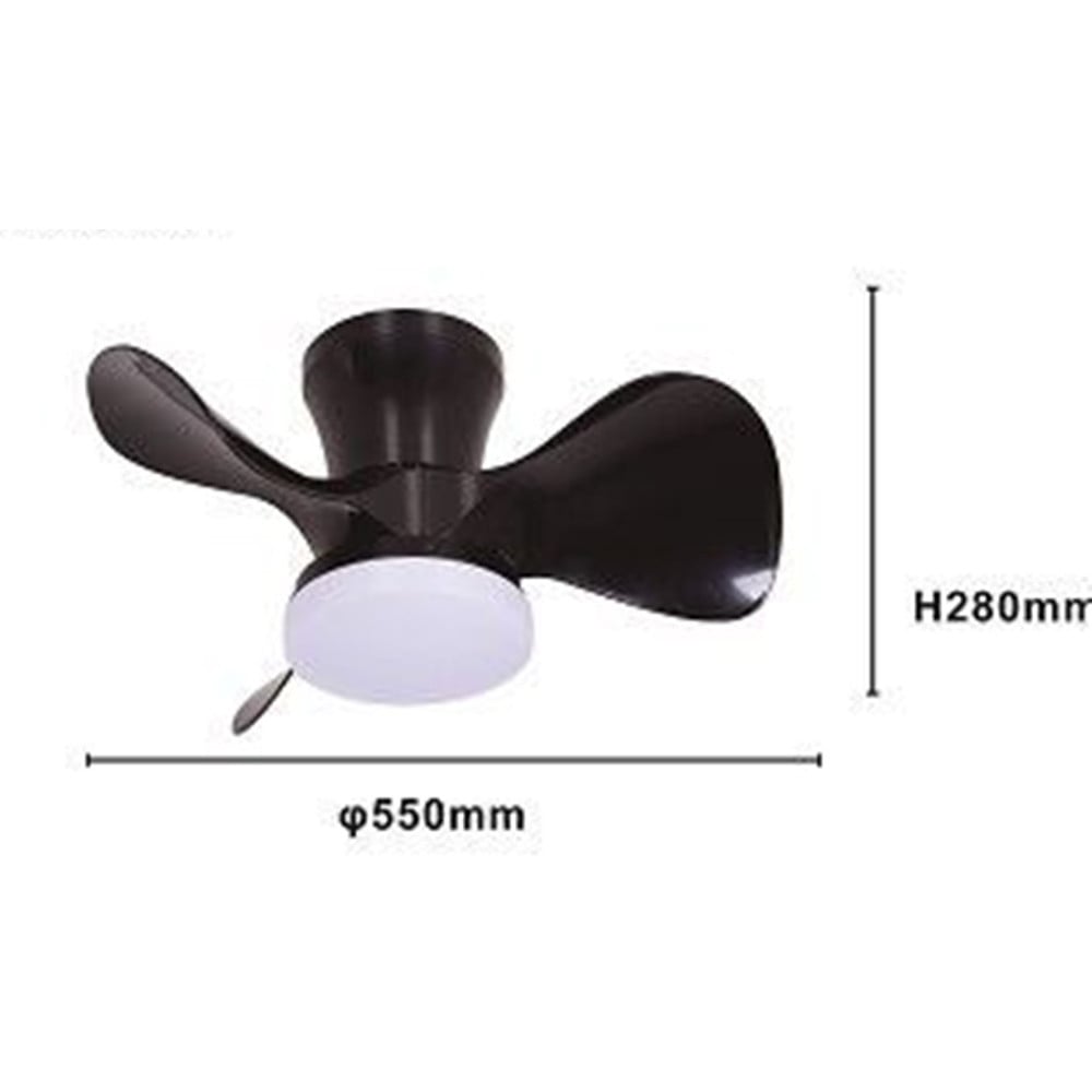 LAMPADARIO PLAFONIERA VENTILATORE DA SOFFITTO LED NERO 42293