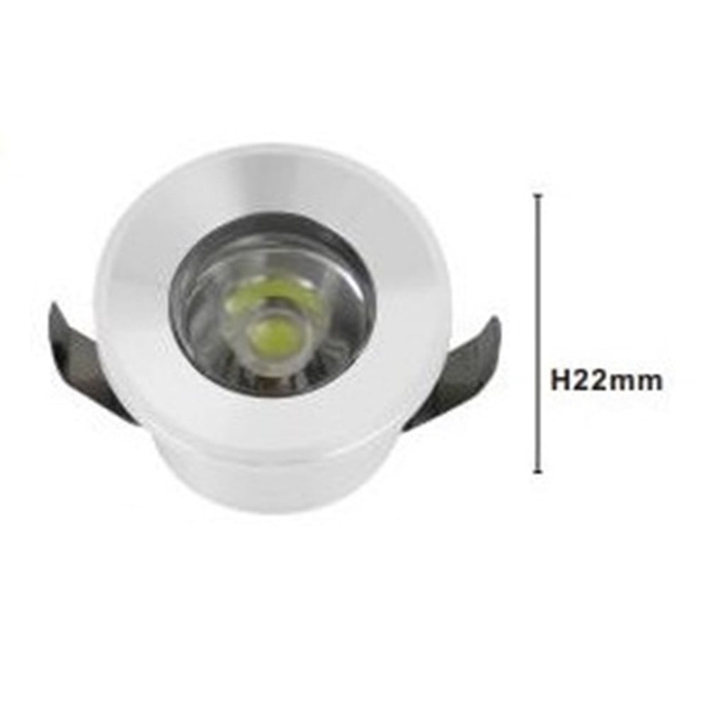 FARETTO 1W LED INCASSO BIANCO SEGNAPASSI LUCE NATURALE 00212