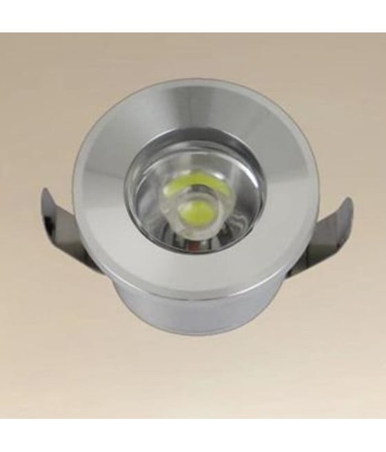 FARETTO 1W LED INCASSO ARGENTO SEGNAPASSI LUCE FREDDA 00243