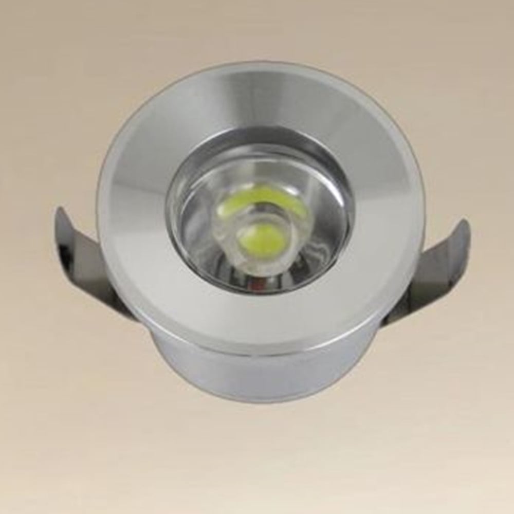 FARETTO 1W LED INCASSO ARGENTO SEGNAPASSI LUCE FREDDA 00243