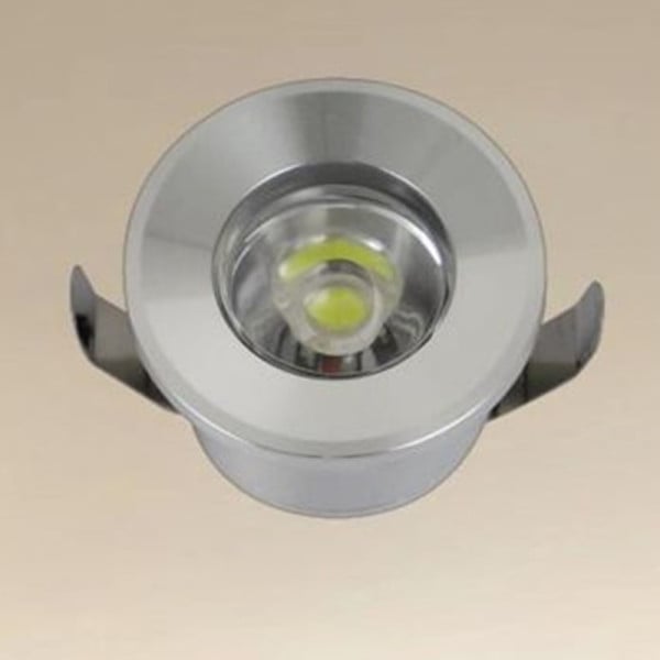 FARETTO 1W LED INCASSO ARGENTO SEGNAPASSI LUCE FREDDA 00243