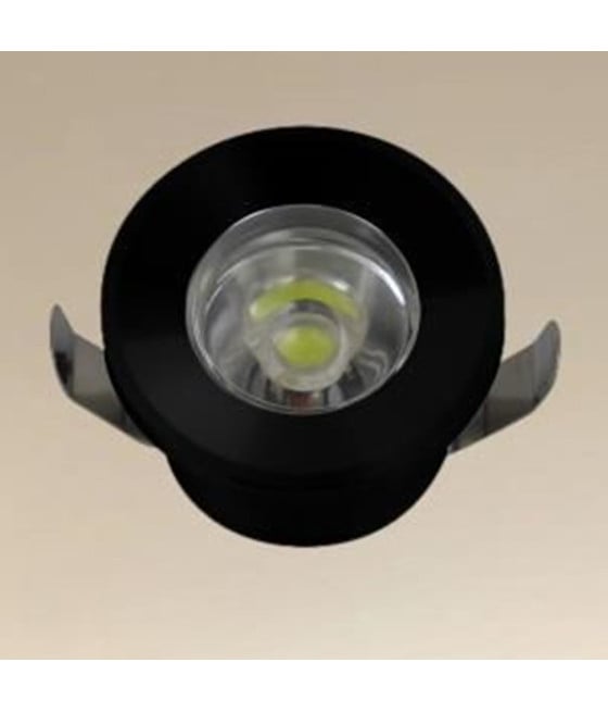 FARETTO 1W LED INCASSO NERO SEGNAPASSI LUCE FREDDA 00281