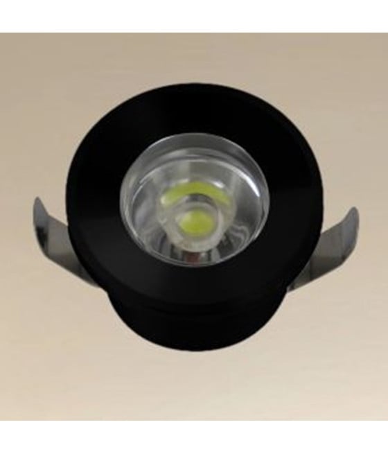 FARETTO 1W LED INCASSO NERO SEGNAPASSI LUCE NATURALE 00298